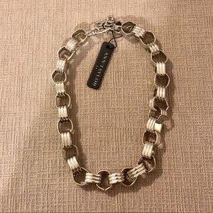 Ann Taylor Silver Oversized Chain Necklace